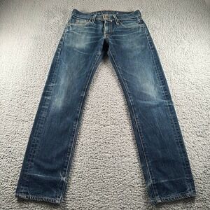 Levis‎ Capital E Jeans Womens 28x32(28x30 Fits) Straight Leg Blue Whiskered